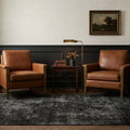 Gray Turkish rug in a styled room