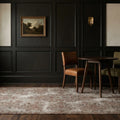 Gray Turkish rug in a styled room