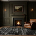 Gray Turkish rug in a snug
