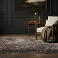 Gray Turkish rug in a styled room