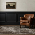 Gray Turkish rug in a styled room