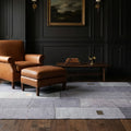 Gray Turkish rug in a styled room
