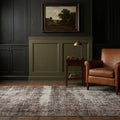 Gray Turkish rug in a styled room