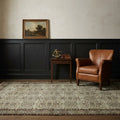 Gray Turkish rug in a styled room