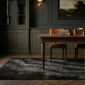Gray Turkish rug in a dining room