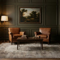 Gray Turkish rug in a styled room