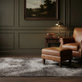 Gray Turkish rug in a styled room