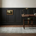 Gray Turkish rug in a styled room