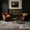 Gray Turkish rug in a styled room