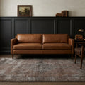 Gray Turkish rug in a styled room