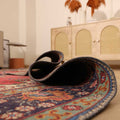 Vintage Southeastern Persian Style Oversize Rug 8x11 ft — Red & Blue Medallion