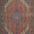 Vintage Southeastern Persian Style Oversize Rug 9x13 ft — Pink & Blue Medallion