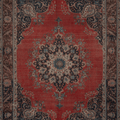 Vintage Southeastern Persian Style Oversize Rug 9x12 ft — Red & Blue Medallion