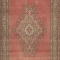 Vintage Southeastern Persian Style Oversize Rug 10x13 ft — Pink & Brown Medallion