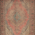 Vintage Southeastern Persian Style Oversize Rug 10x13 ft — Pink & Beige Medallion
