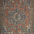 Vintage Southeastern Persian Style Oversize Rug 10x12 ft — Brown & Blue Medallion