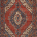 Vintage Southeastern Persian Style Oversize Rug 9x12 ft — Red & Blue Medallion