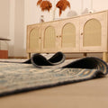 Vintage Southeastern Persian Style Oversize Rug 10x14 ft — Beige & Blue Medallion