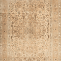 Vintage Southeastern Persian Style Area Rug 6x9 ft — Beige & Brown Medallion