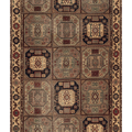 Vintage Kayseri Turkish Area Rug 5x8 ft — Beige & Brown Medallion