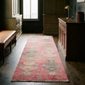 Pink Persian runner rug in a styled room