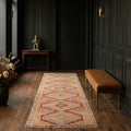 Beige Persian runner rug in a styled room