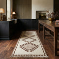 Beige Persian runner rug in a kitchen