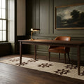 Beige Persian runner rug in a styled room