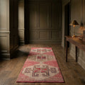 Red Persian runner rug in a styled room