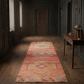 Orange Persian runner rug in a styled room