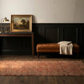 Brown Persian runner rug in a styled room