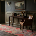 Red Persian runner rug in a styled room
