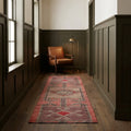 Pink Persian runner rug in a styled room