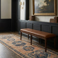 Beige Persian runner rug in a hallway