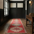 Pink Persian runner rug in a styled room