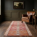 Red Persian runner rug in a styled room