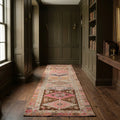 Brown Persian runner rug in a styled room