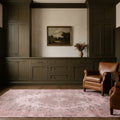Pink Turkish rug in a styled room