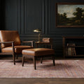 Pink Turkish rug in a study