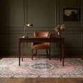 Pink Turkish rug in a styled room