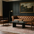 Pink Turkish rug in a styled room