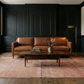 Pink Turkish rug in a styled room