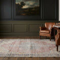 Pink Turkish rug in a styled room