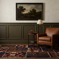 Red Turkish rug in a styled room