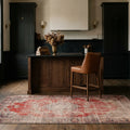 Red Turkish rug in a kitchen