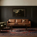 Red Turkish rug in a styled room