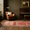 Red Turkish rug in a styled room