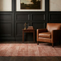 Red Turkish rug in a styled room