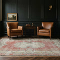 Red Turkish rug in a study