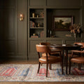 Red Turkish rug in a styled room